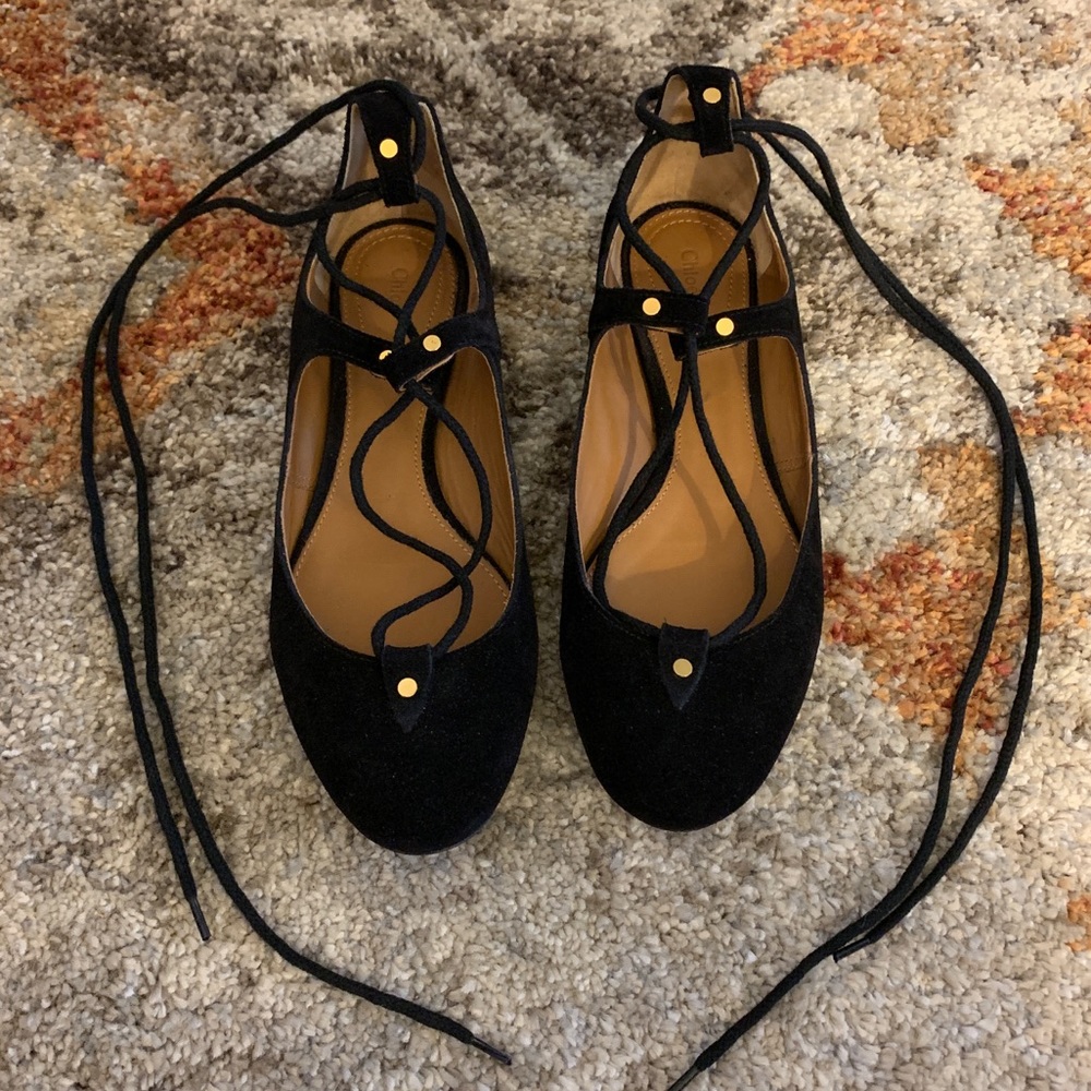 Sold -Chloe Suede Flats Size 37.5 Great Condition